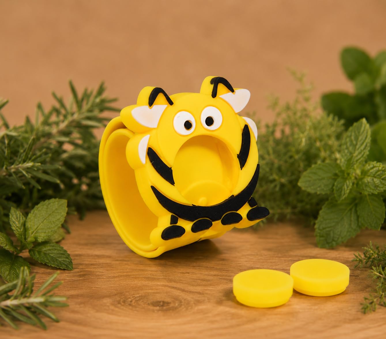 Safe-O-Kid® Herbal Anti Mosquito Slap Band | Cute Honey Bee Design | Includes 2 Herbal Refill Pellets | DEET-Free Natural Mosquito Repellent Wrist Band | Reusable & Adjustable | For Kids & Adults-image-35