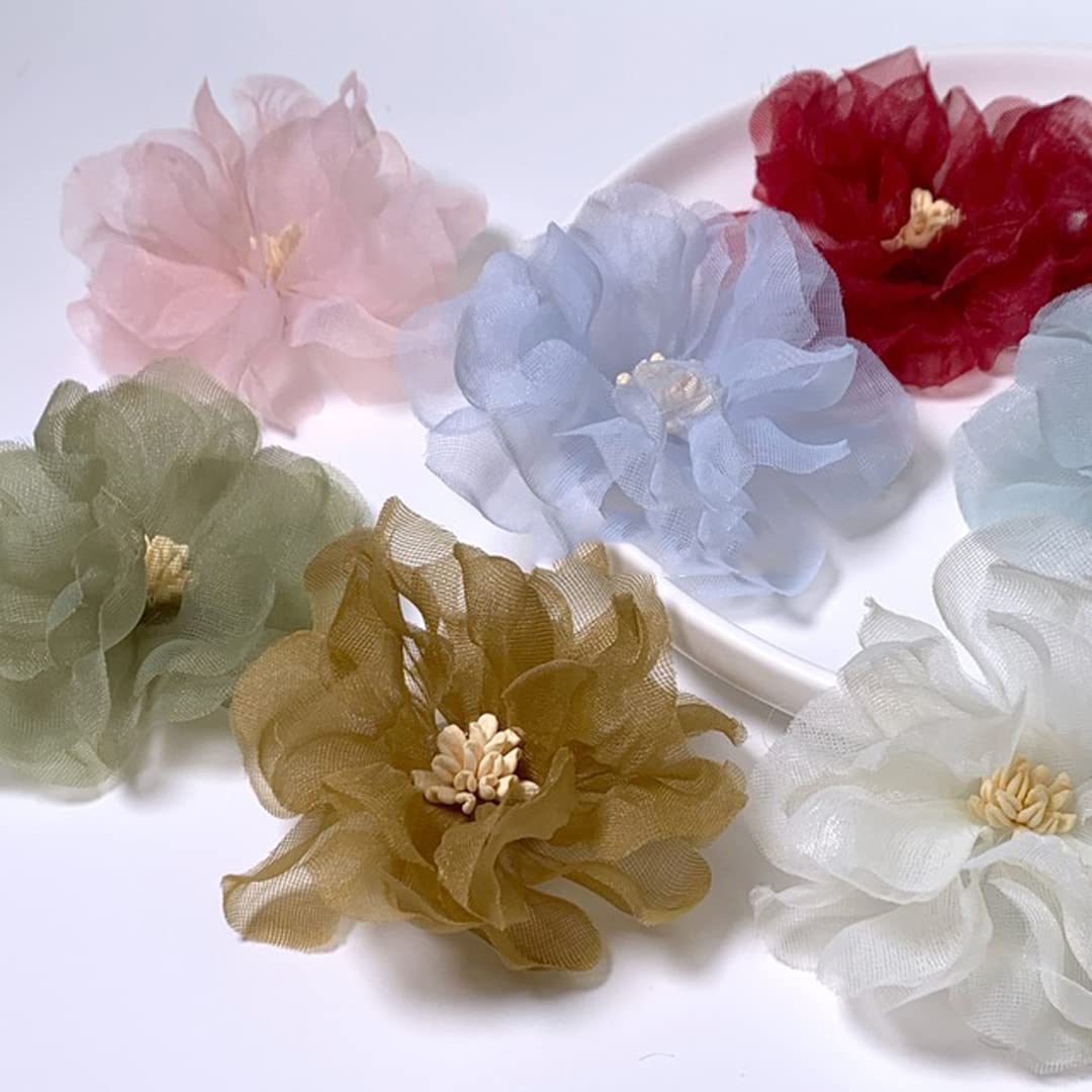 Lot De 20 Fleurs Artificielles Faites À La Main En Tissu Pour