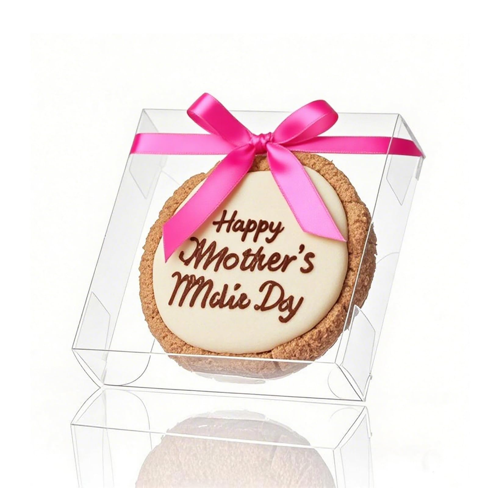 ROSPAKTEK 100Pcs Plastic Clear Single Treat Boxes with Full Window - 4x4x1.2inch, Dessert Box for Macarons, Donuts, Parties & Holidays