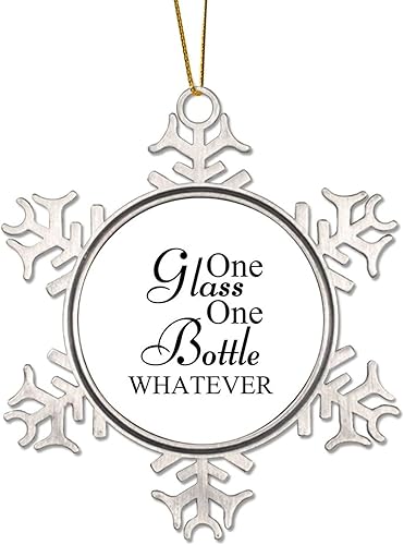 Miniatura 8 de Let's Snuggle - Adorno de copo de nieve de metal para árbol de Navidad, decoración colgante con cita divertida, adorno de Navidad, conmemorativo,