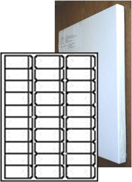 Laser Format Piggyback Labels, 25/8 x 1 inch, Box of 100 Sheets (30up) 3000 Labels Amazon