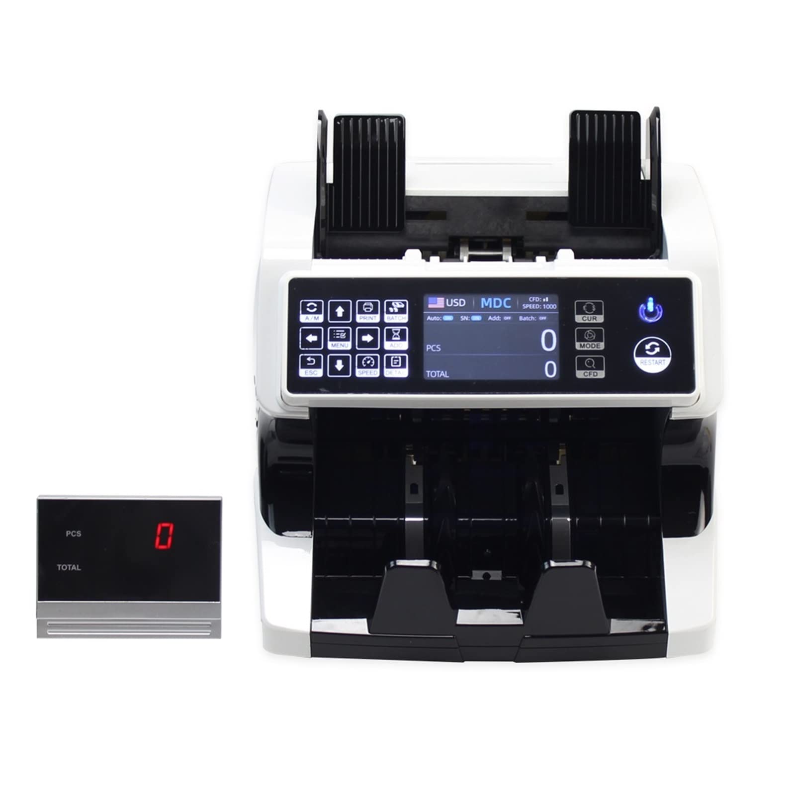 Leprem With Display Money Counter Machine Screen Touch Cis Mix Value Counter High Precision Money Detector 6-8 Billnotes Counting Machine(,Au)