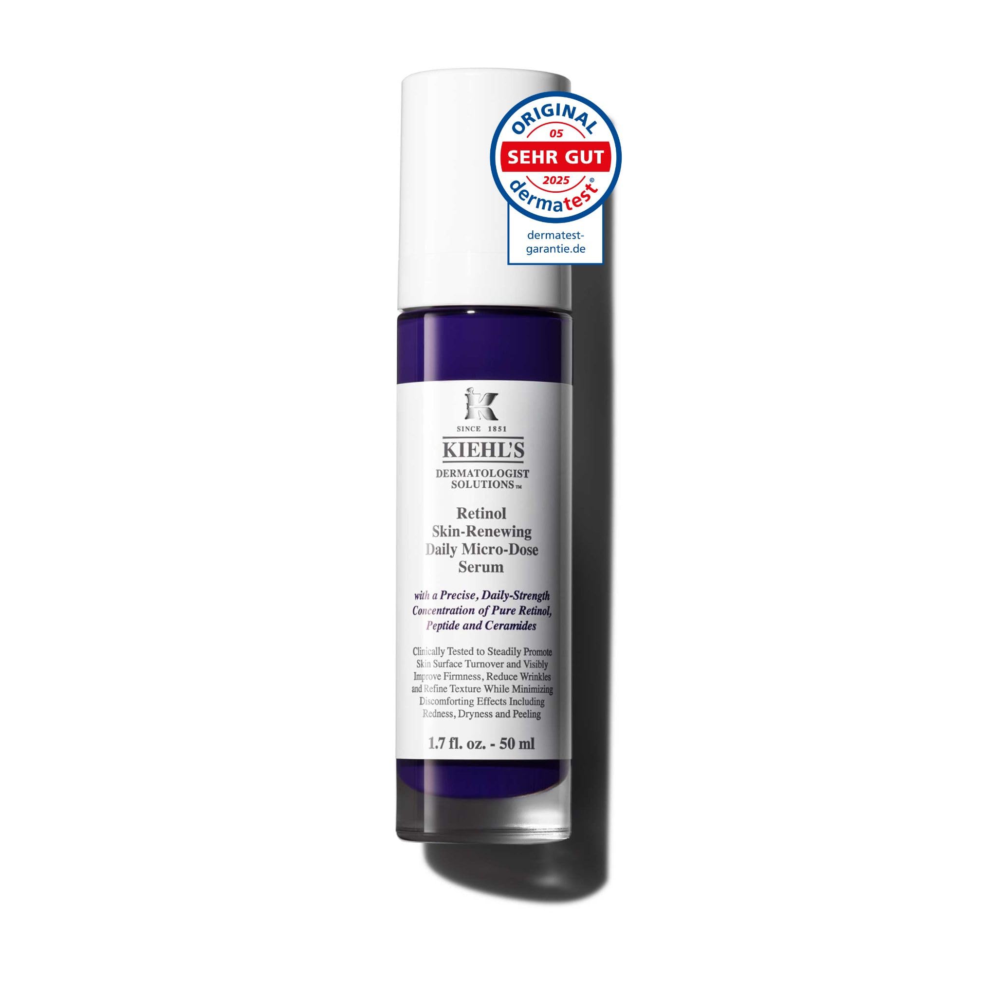 KIEHL'S Retinol Skin-Renewing Daily Micro-Dose Treatment, straffendes Anti-Aging-Serum für ein ebenmäßiges, jugendlicheres Hautbild, Fältchen mildernd, Hautstruktur verfeinernd