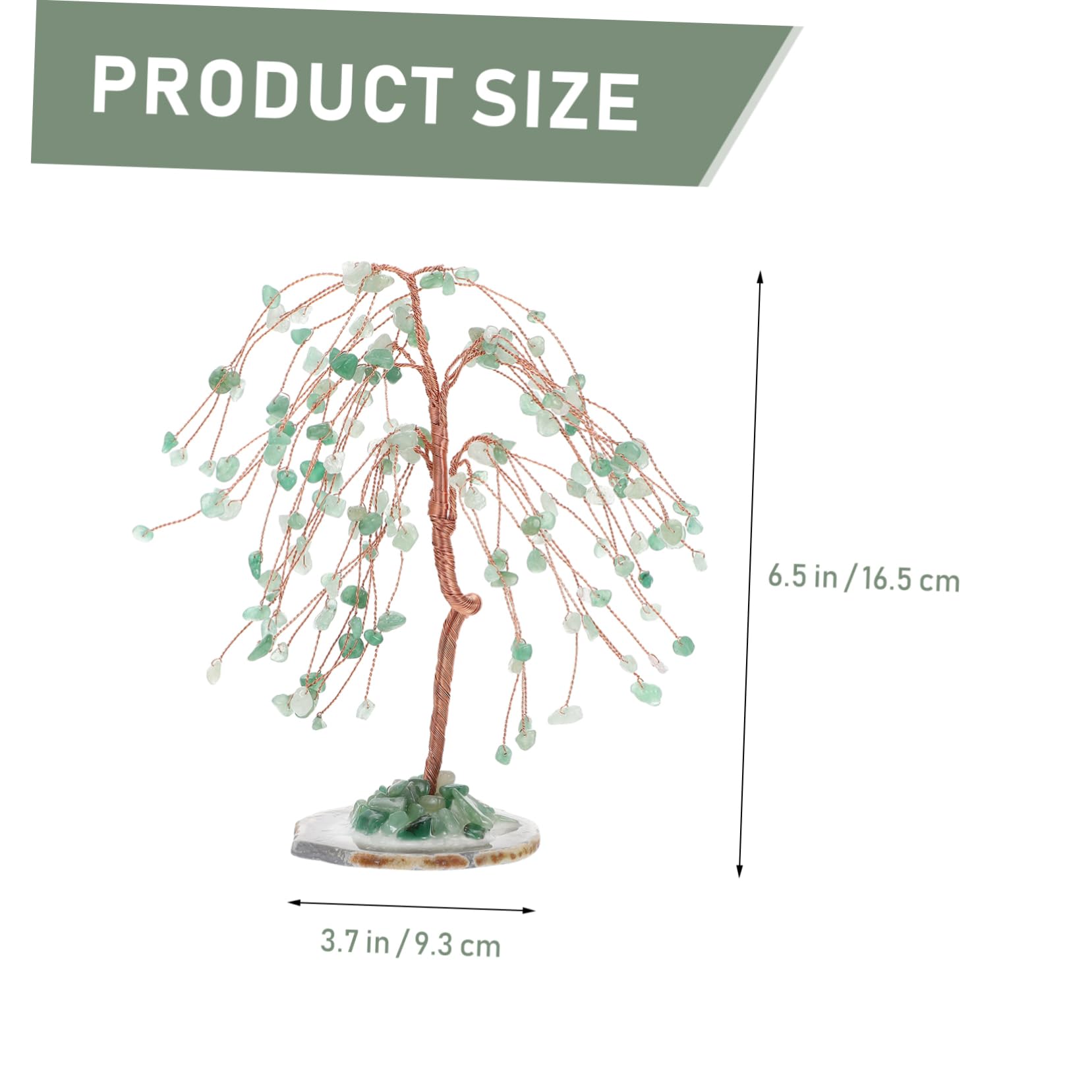 Cabilock Welcome Pine Crystal Tree Botanical Decor Car Plant Decor Wealth and Luck Tree Decor Feng Shui Ornament Crystal Tree for Positive Desk Topper Dinning Table Decor Crafts Money Tree