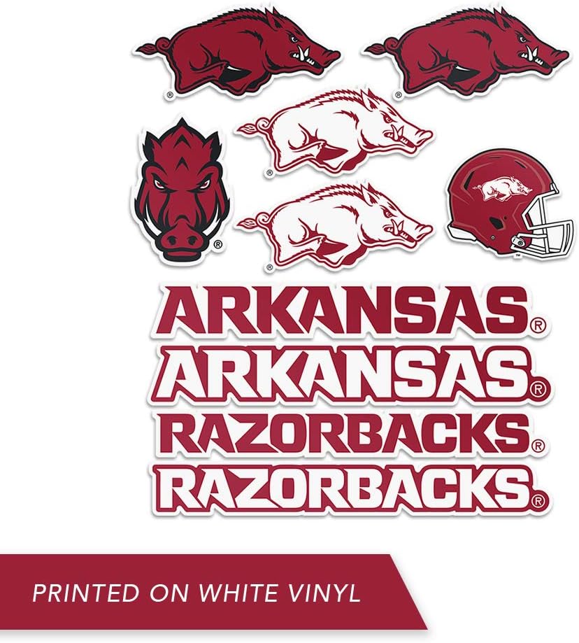 Desert Cactus University of Arkansas Sticker Razorbacks U of A Hogs Vinyl Decals Laptop Water Bottle Car Scrapbook 13.31x10.08 Sheet (Type 2 C)