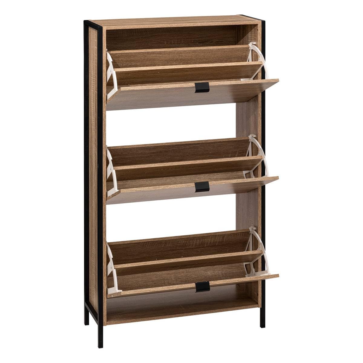 5five - Mueble Zapatero de 3 cajones aliaj Efecto Roble Natural