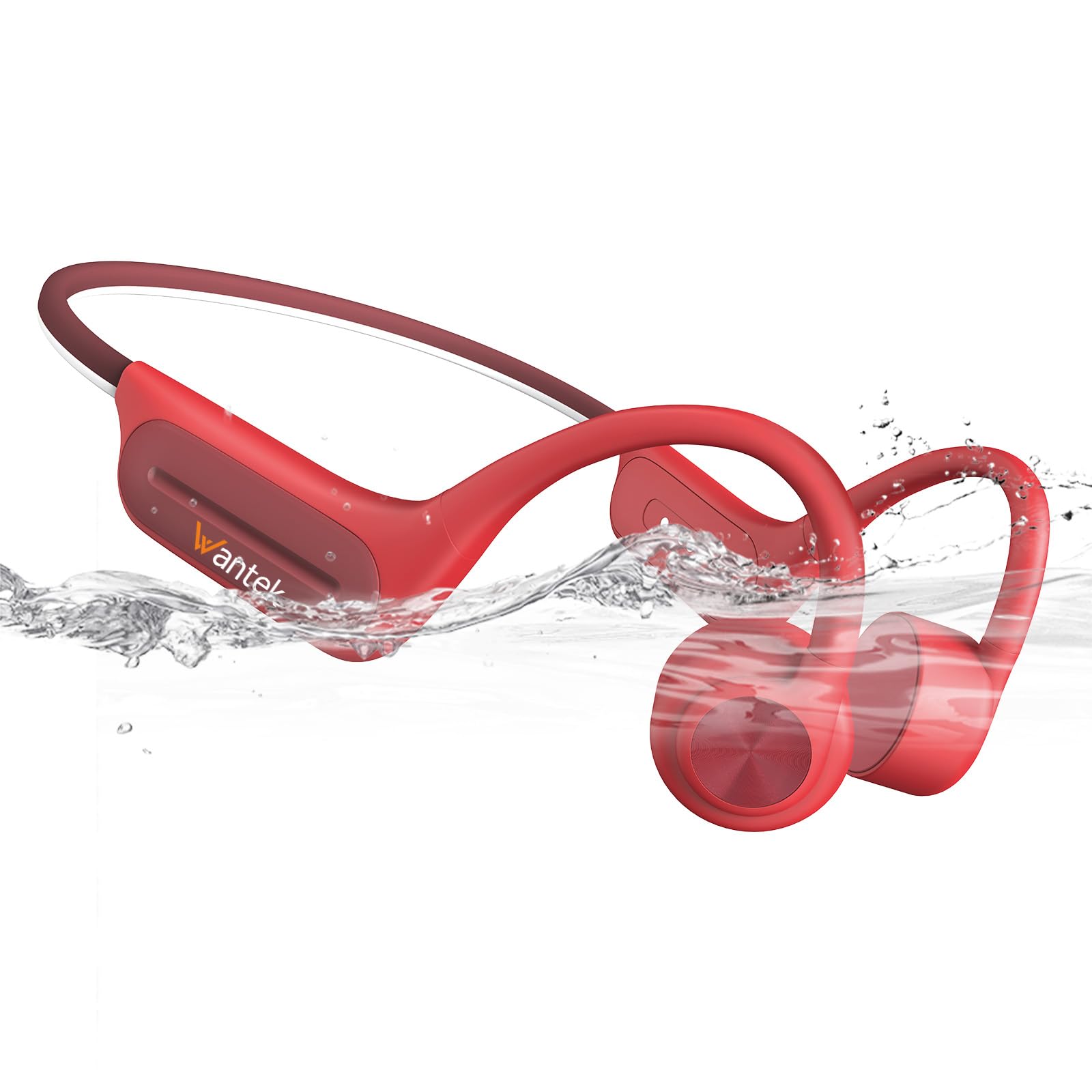 Wantek Cuffie A Conduzione Ossea Bluetooth 5.3: Impermeabili IP68, 32GB MP3, Perfette Per Nuoto E Sport