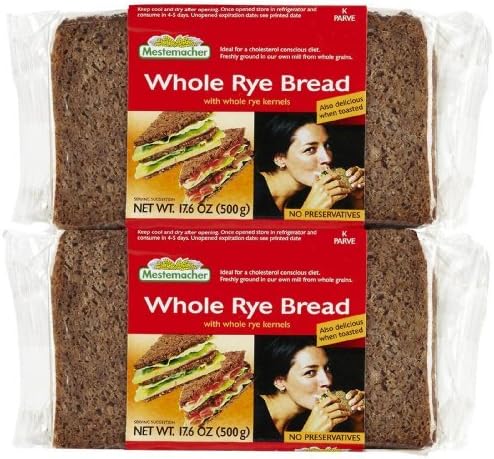 Amazon.com: Mestemacher Whole Rye Bread, 17.6 oz, 2 pk by Mestemacher ...