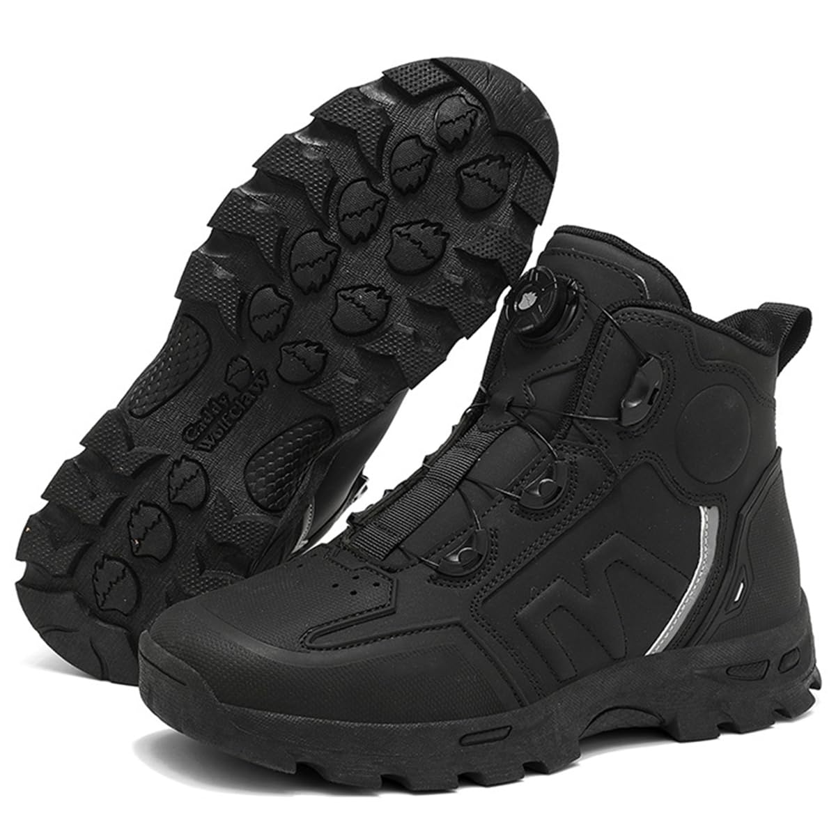Motorradschuhe Herren Motorradstiefel Straßenreitschuhe Atmungsaktive mit Schaltpolster rutschfeste Sohle Powersportschuhe