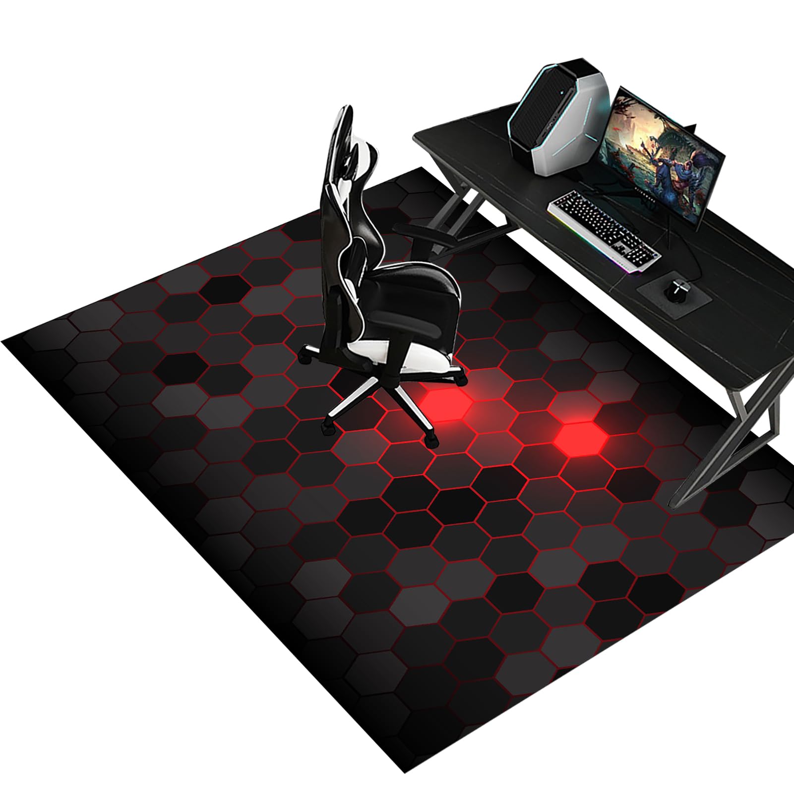 Fzamudng Color-2 Office Chair Mat For Carpet Floor, Non-Slip Carpet Chair Mats, Floor Protector For Rolling Chair, Heavy Duty Computer Chair Mat, Desk Chair Mat For Hardwood Floors Tile Laminat 70 X 100 Cm