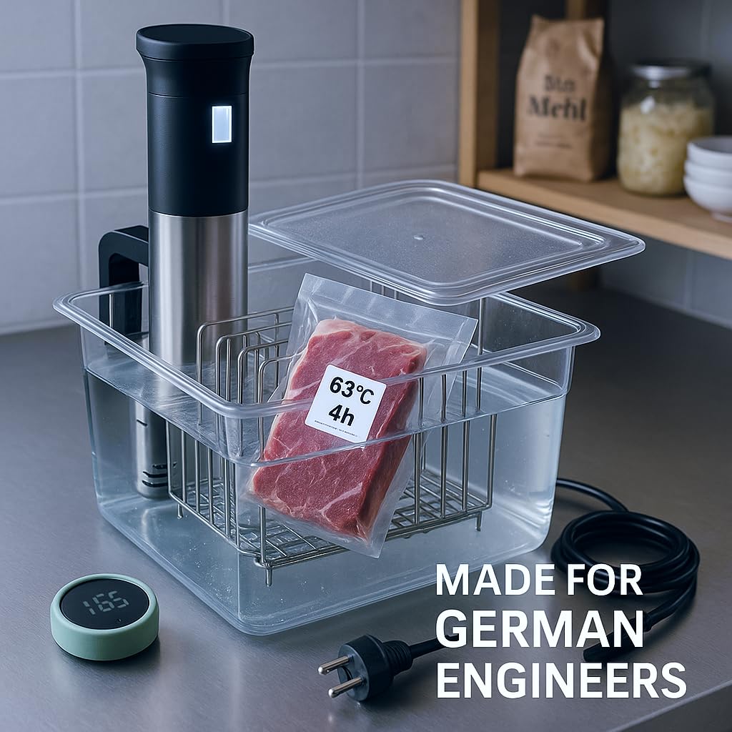 Maszyny do Sous Vide Pojemnik 12 L z pokrywką i Stojakiem Kompletny Zestaw Akcesoriów do Sous Vide do Większości Kuchenek Sous Vide Pojemnik do Wolnowaru Pojemnik do Wolnowaru