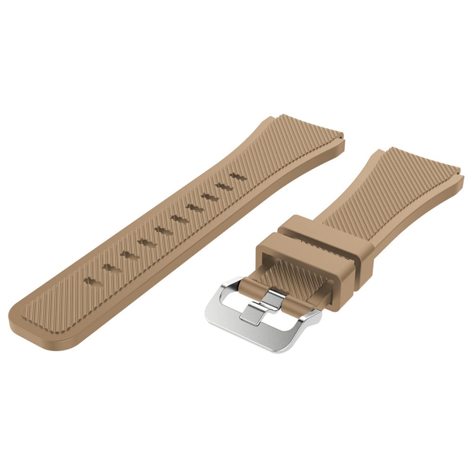 Bracelet silicone 20mm Samsung Galaxy Watch4 44mm 40mm montre connectée de rechange marron