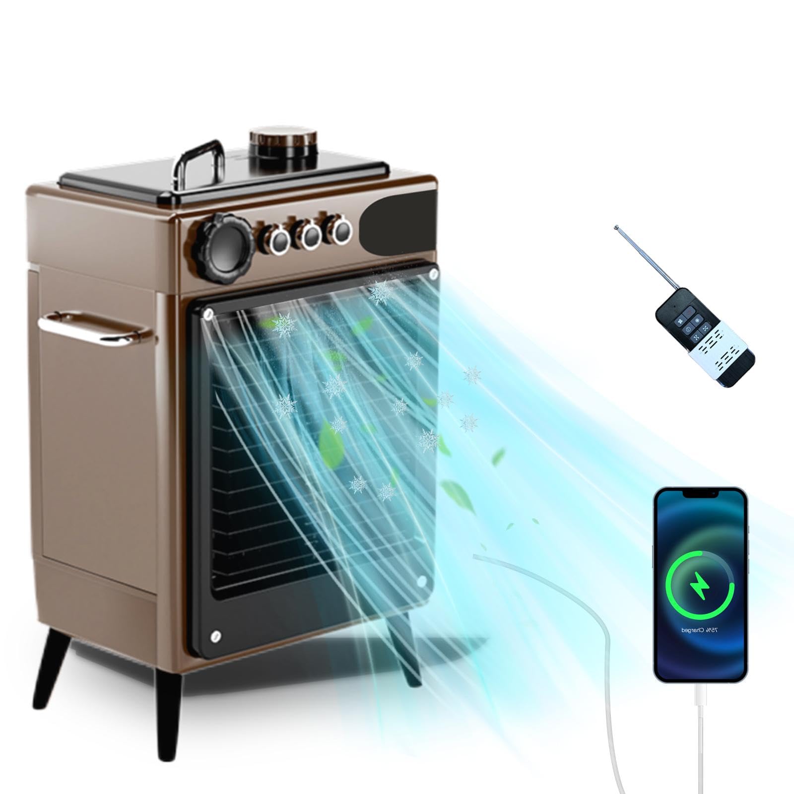 Amazon | ZAPJQL 屋外冷風扇 冷風機【45000mAh大容量バッテリー