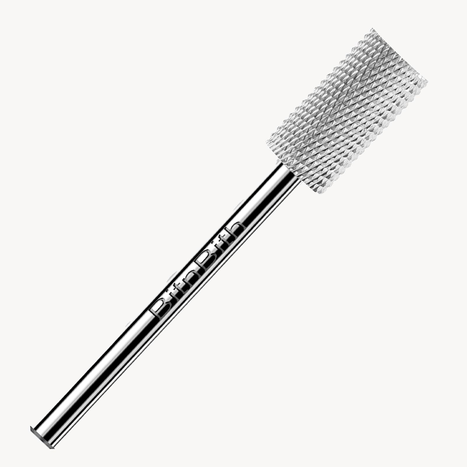 BITNBITH Nail Drill Bit 3/32", Tungsten Carbide Cylinder Barrel Efile Nail Bit, Safety Flat Top Fast Remove Acrylic Hard Gel for Polishing Nail Art
