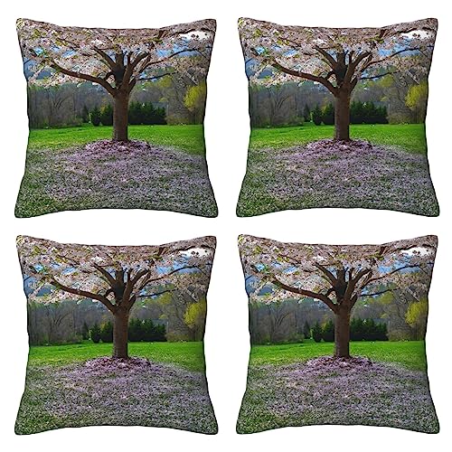 Housse de coussin fleur rose BAFAFA 45x45 cm pour decoration de salon - 2