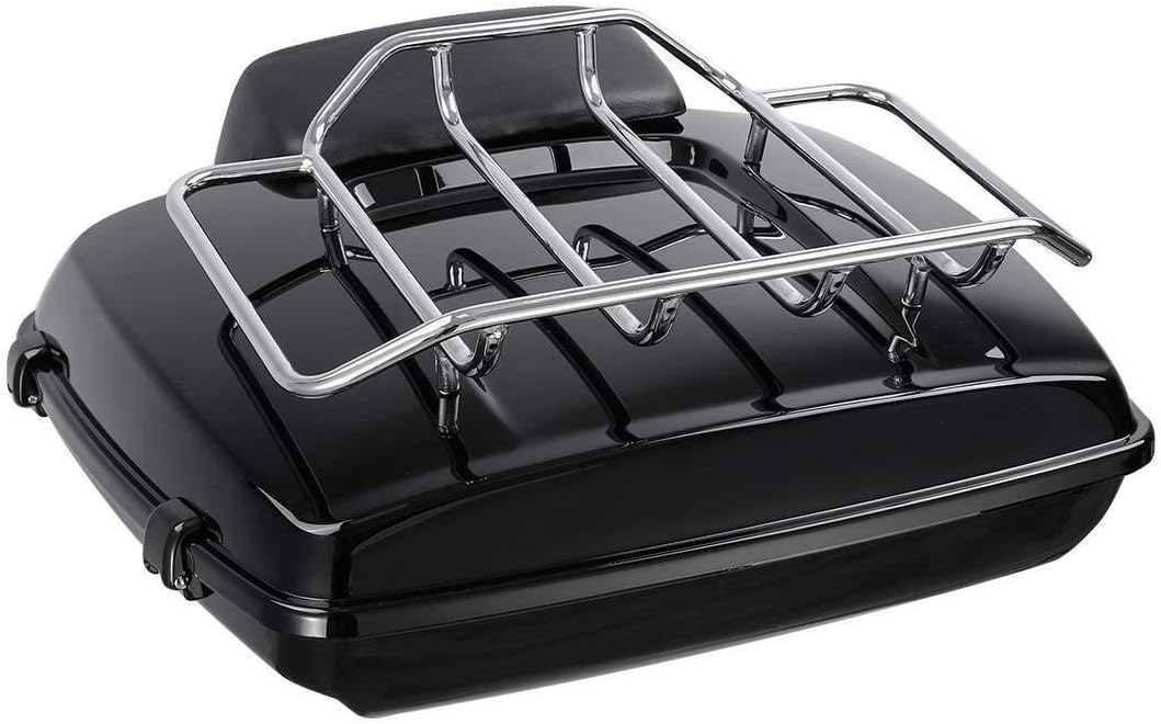 TCMT Razor Motorcycle Trunk Black Latch Backrest Luggage Rack Fit For Harley Touring 2014-2025 CVO Road King Road Glide Street Glide Electra Glide Ultra Limited Tri Glide Pack