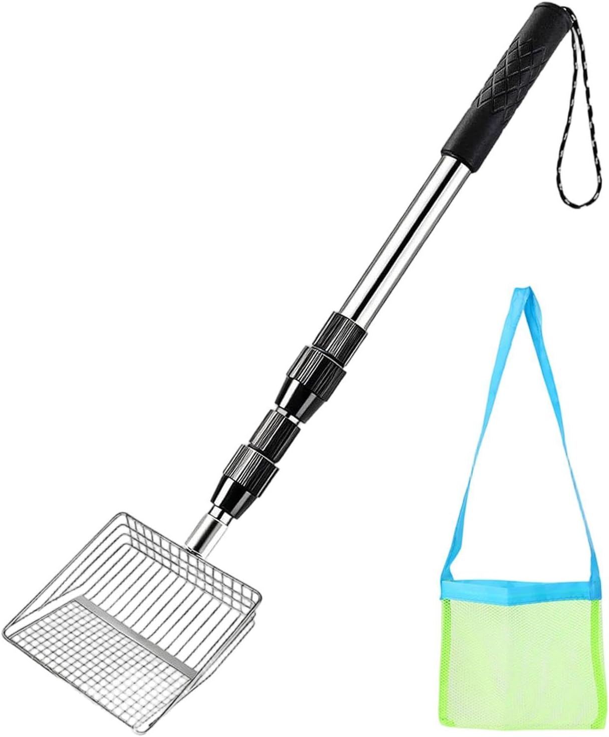 Beach Sand Sifter,Portable Adjustable Handle Shovel - Shark Tooth Sifter Shelling Scoop | for Sea Shore Coast Vacation Trip Summer Outdoor Holiday Party
