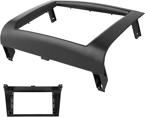 Miniatura 9 de Kit de tablero de instalación doble DIN, ABS negro 2 DIN audio estéreo Fascia Panel de navegación Fascia Car Stereo Frame para 3para Axela 20042009