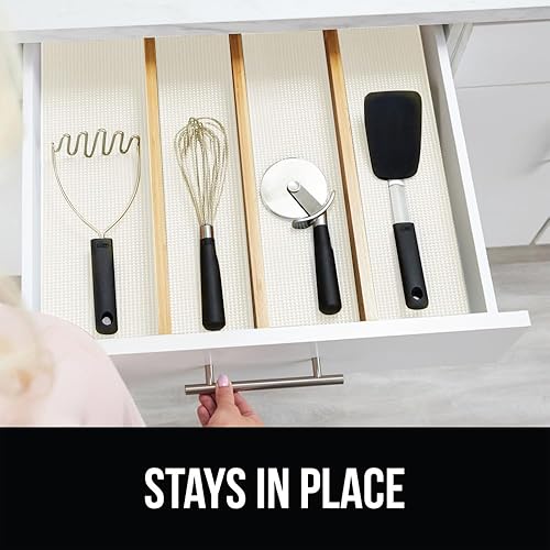 Miniatura 9 de GORILLA GRIP powerGRIP - Forro para cajones y estantes de gabinete, agarre fuerte y resistente, forros no adhesivos para proteger gabinetes de