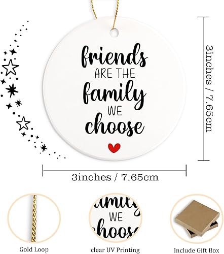 Miniatura 2 de Adorno de cerámica para mujer, letrero de recuerdo, placa redonda, adornos de amigos, regalos de amistad para mujeres, hermanas, regalos de