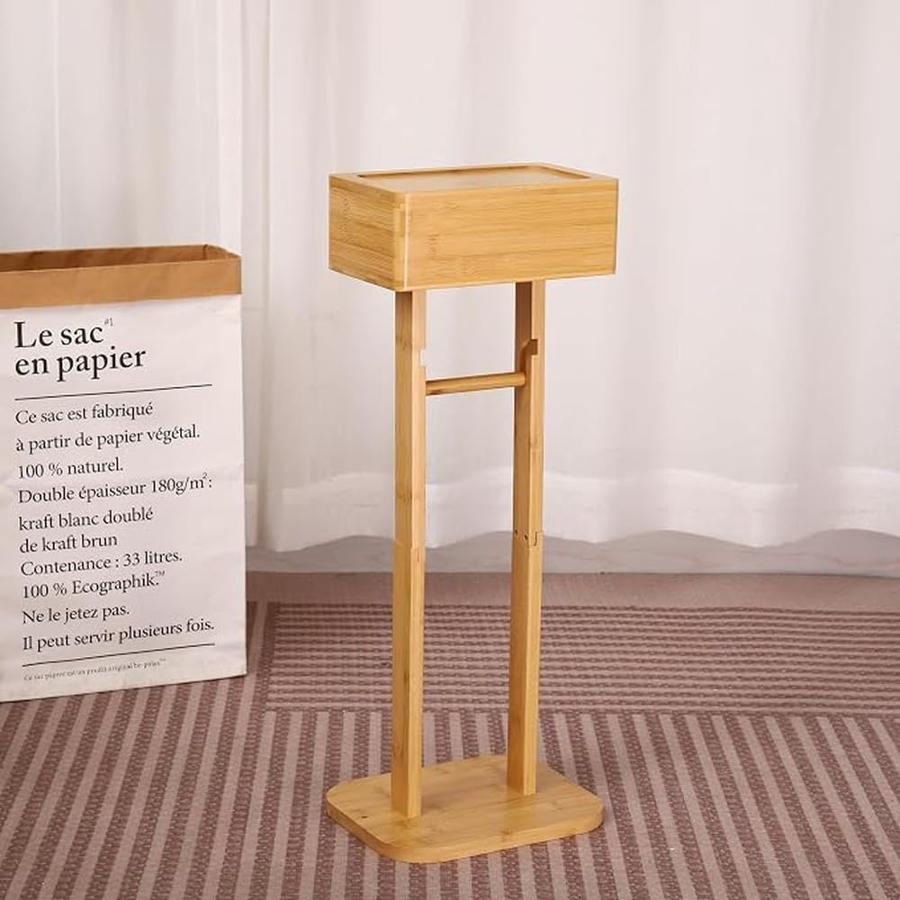Soporte de bambú para Papel higiénico, Estante de Almacenamiento