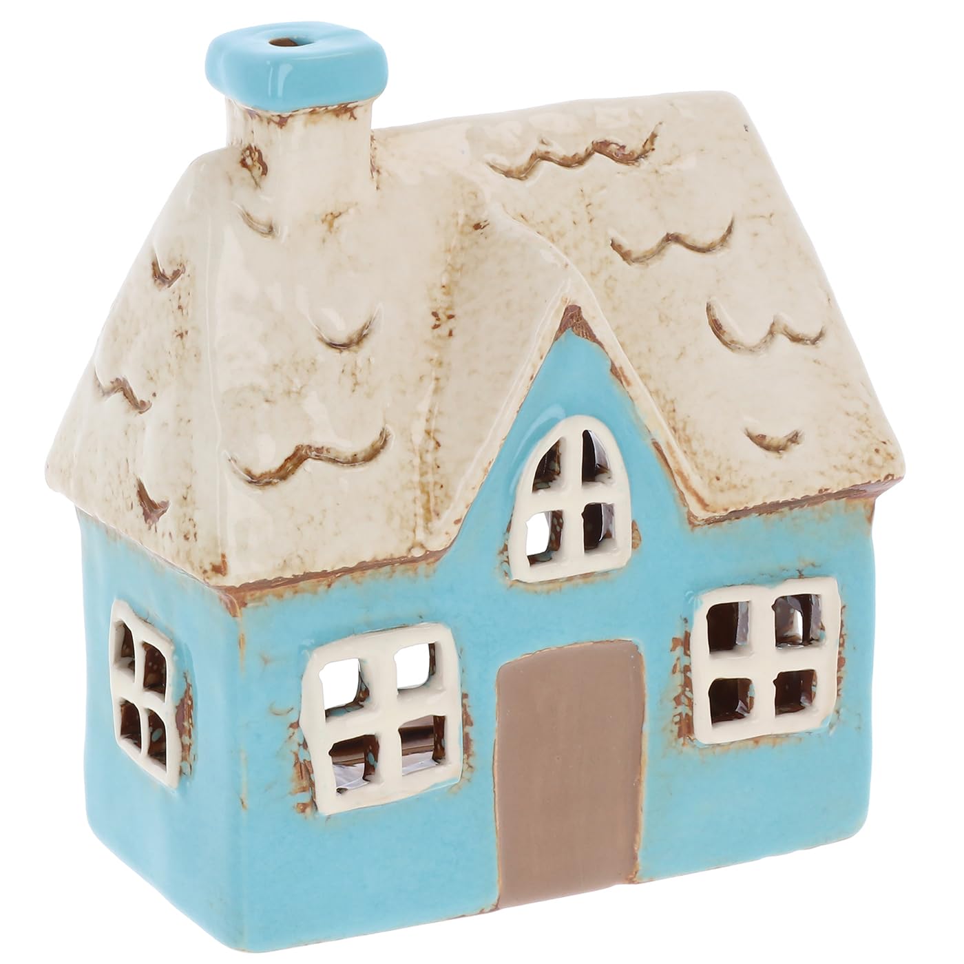 Shudehill Giftware Dormer Teal Village Pottery Dormer, Cottage And Croft Style Tealight Houses (Dormer Teal)