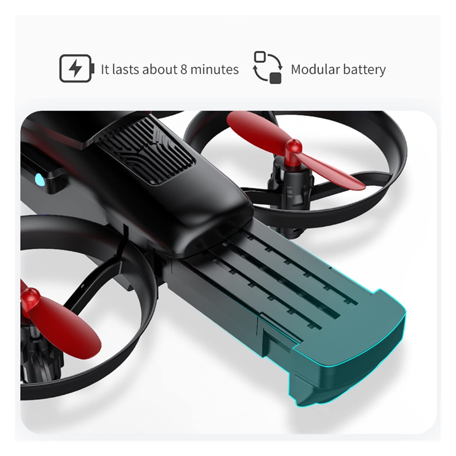 Składany dron Quadcopter Mini dron z podwójną kamerą 4K HD RC Dron 2.4G WiFi FPV Quadcopter Optyczne pozycjonowanie przepływu Fajne lekkie drony (Kolor: DualCam 2B Rozmiar torby: 1) (DualCam 2B Box 1)