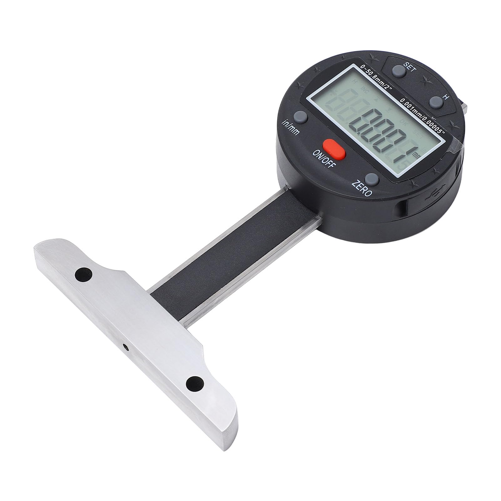 Scartamento elettronico ad alta precisione display digitale mm in unità misuratore di profondità sottile USB 0-50,8 mm Range Versatile Strumento per misurazioni di precisione in