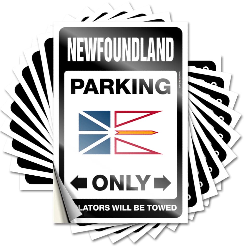 Newfoundland Parking Only Sticker Tiki Bar Accessories Self Adhesive | Western Bumper Vinyl Sticker Pack for Silicone(6X9CM)