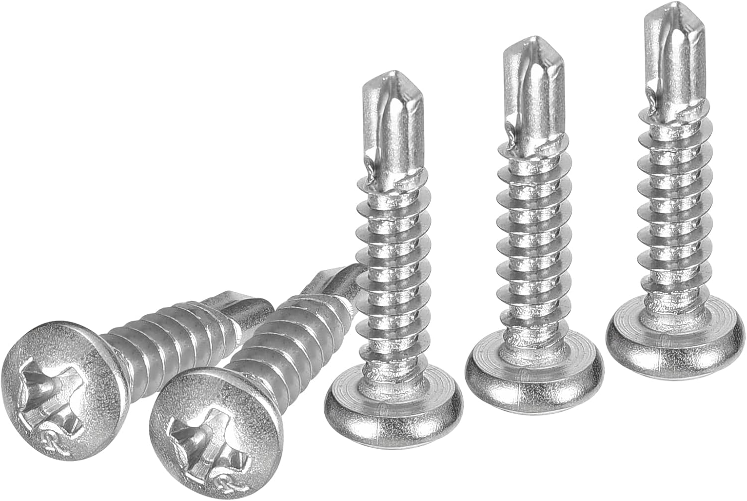 DTGN Lot de 50 Vis Autoforeuses à Tête Plate #6x3/4″