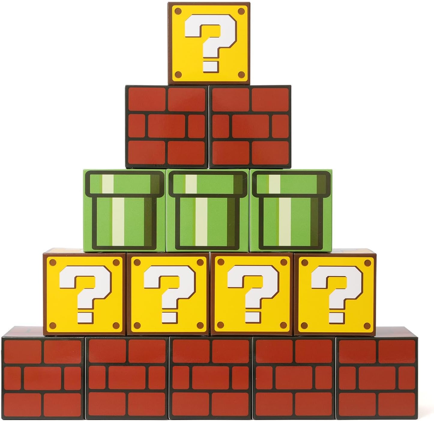 24PCS Party Boxes, Small Cute Treat Party Box, Question, Brick and Pipe Boxes for Game Theme Birthday Party Decorations Supplies, Candy Gift Box Favors. (2.35x2.35Inch)