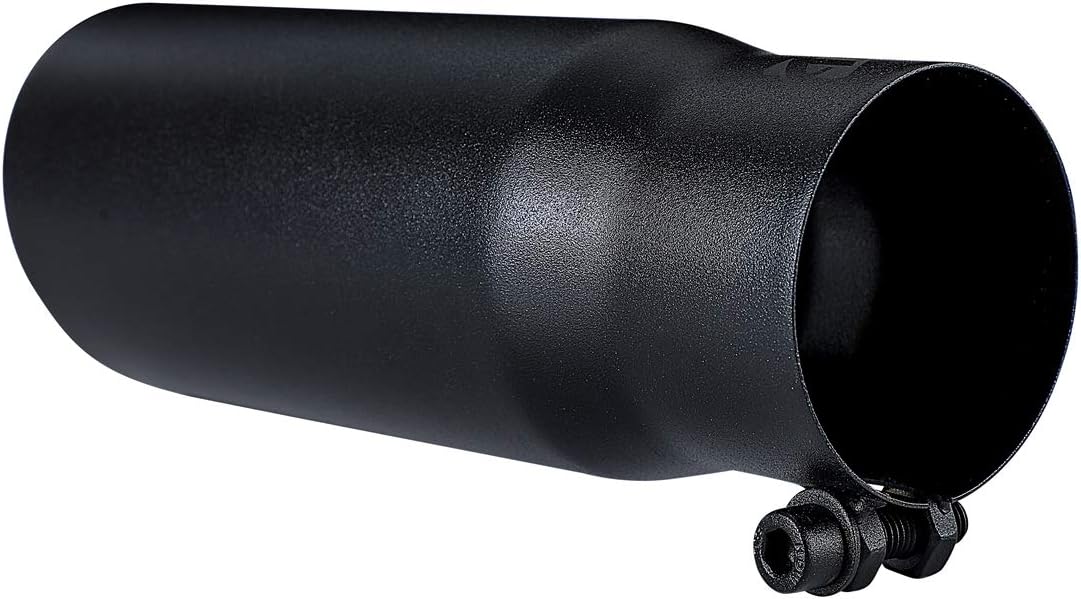 Black Exhaust tip - 2.5 Inch Inlet Bolt on Design- Black Coated Stainless Steel Car Muffler Tips 2.5" ID x 3"OD x 8.5"L