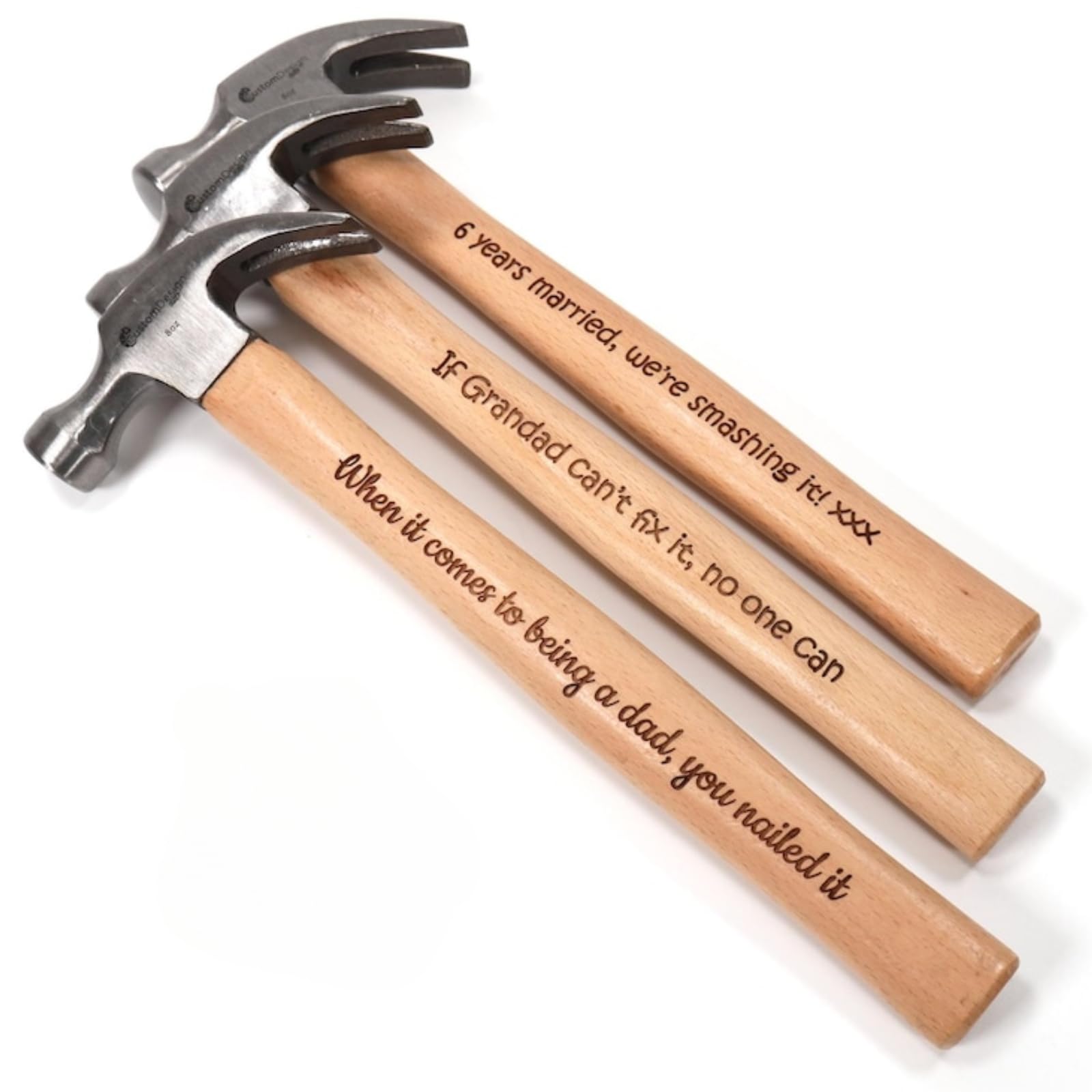 Custom Hammer,Personalised Laser Engraved Hammer for Dad,Personalised Gift for Men,Fathers Day,Anniversary,Christmas,Birthday Gift (Large)