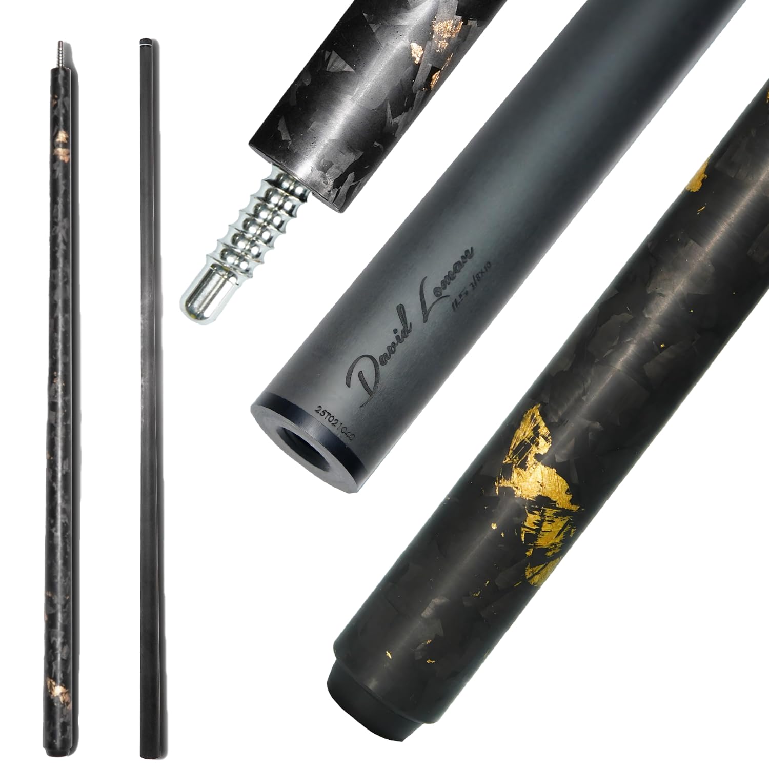 DAVID LOMAN Carbon Fiber Pool Cue - 2 Pieces Cue Stick with 11.5