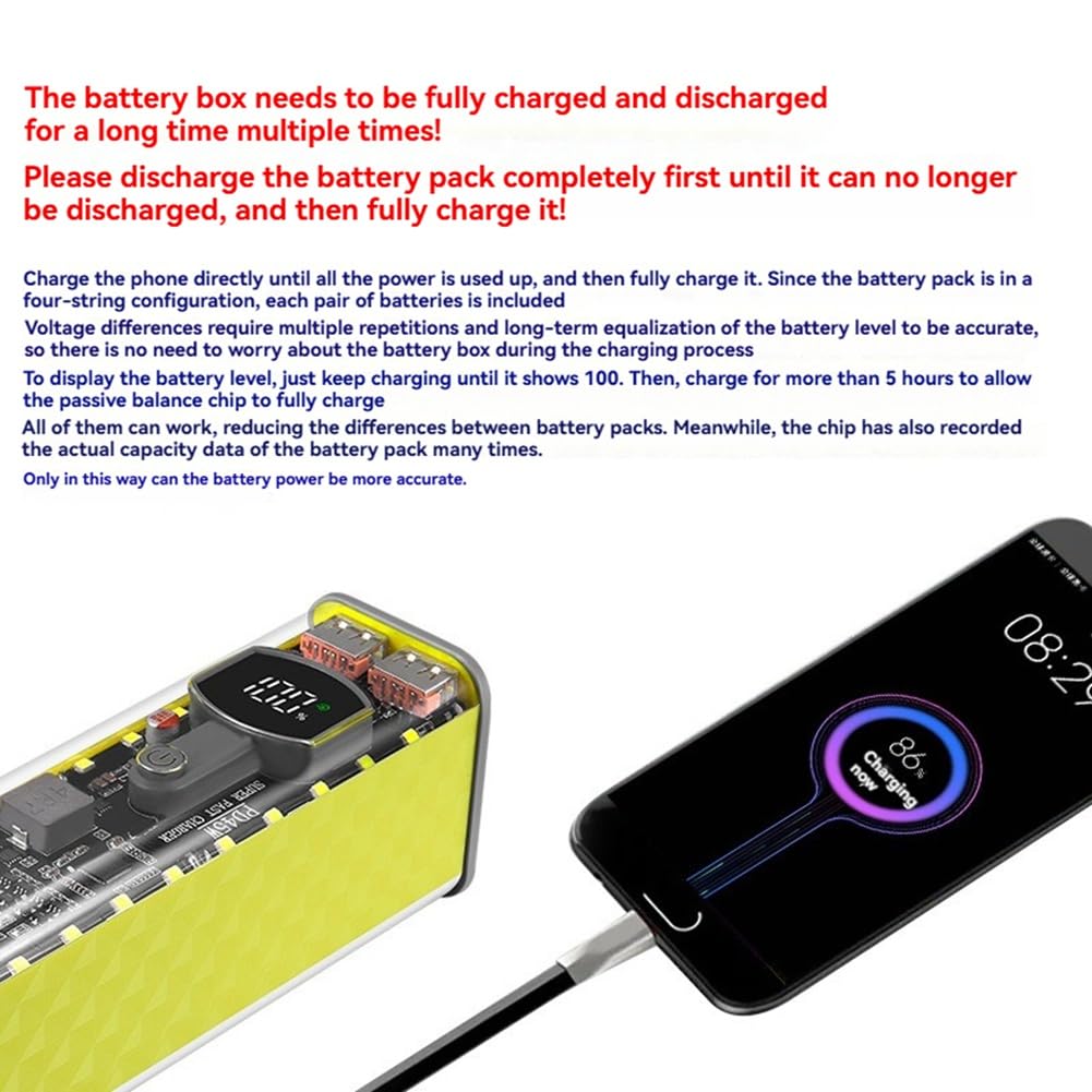 Amazon.co.jp: Bzvshdgee 8x18650パワーバンクケース PD 45Wファスト