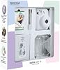Instax mini 12 White Camera 10-Piece Film Glitter Plexiglass Case PVC Album and Clamp Picture Stand Bundle Box