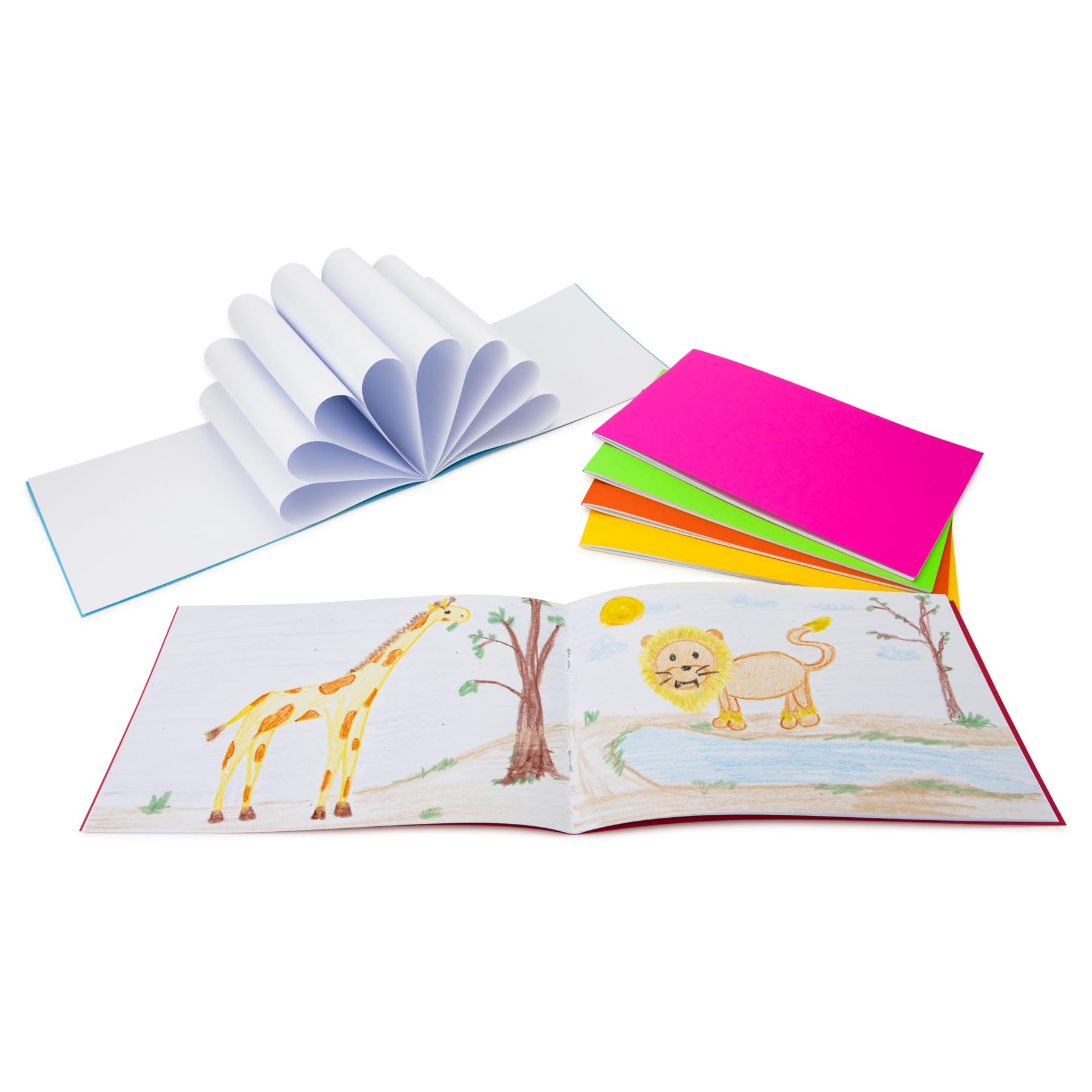Hygloss Products - Libri bianchi, paesaggio 20 libri 5.5 x 8.5 Inch Colori vivaci.