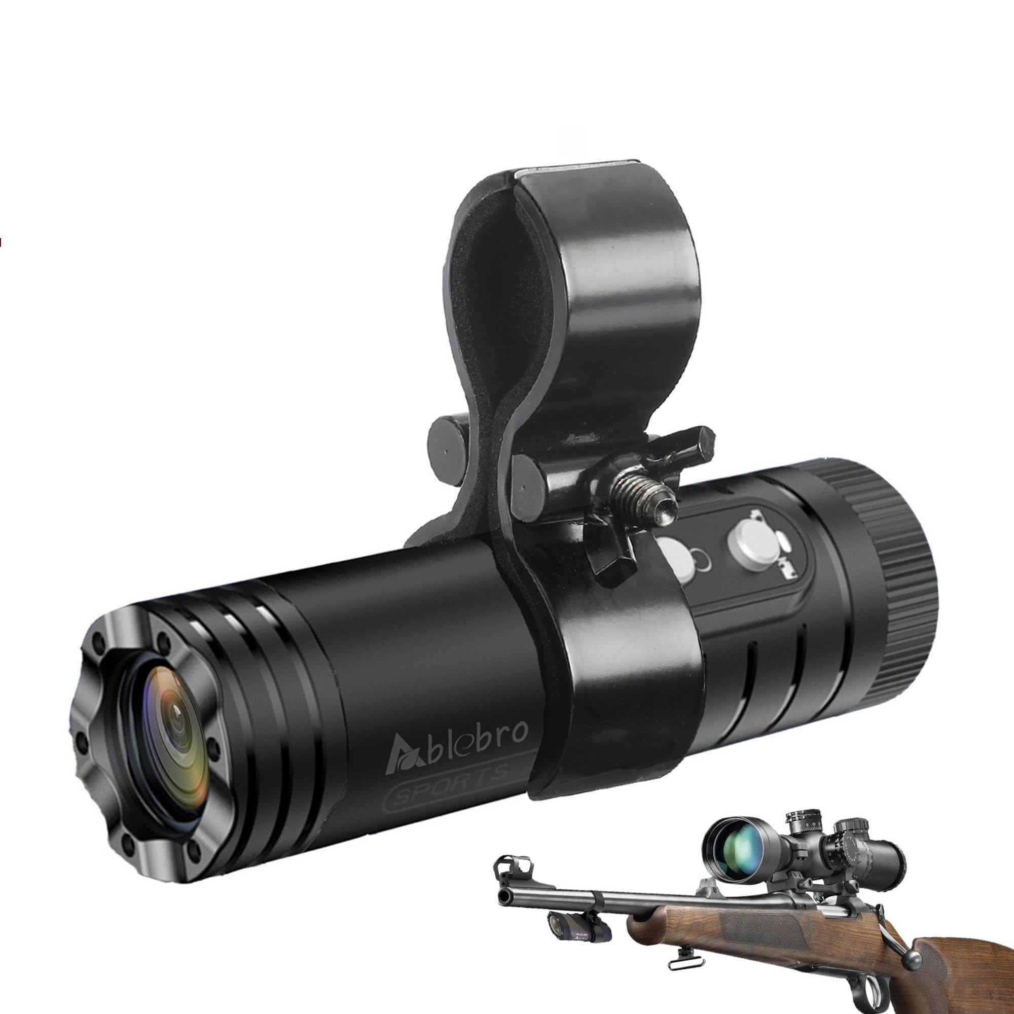 4K Shotgun Camera, Hunting With Red Cross WiFi & APP Function Gun Sport Helmet Camera