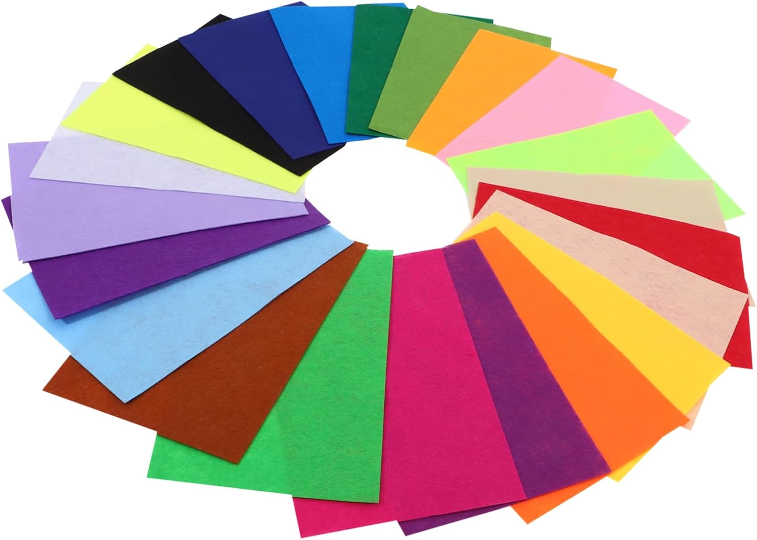 WHAMVOX 22pcs Colorful Felt Sheets for Crafts Craft Squares Versatile Sewing Felt for Kindergarten School and Home Creative Projects