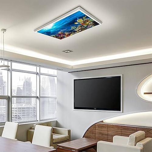 Miniatura 7 de Paquete de 4 cubiertas de luz fluorescente para luz de techo, filtros de luz subacuática de arrecife de coral para aula, oficina, hogar, cubierta de