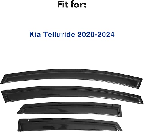 Miniatura 72 de KPY Moldura deflectora de viento con protección contra la lluvia compatible con Mazda CX-3 2016-2021 (CX3), 4 unidades, para ventana lateral