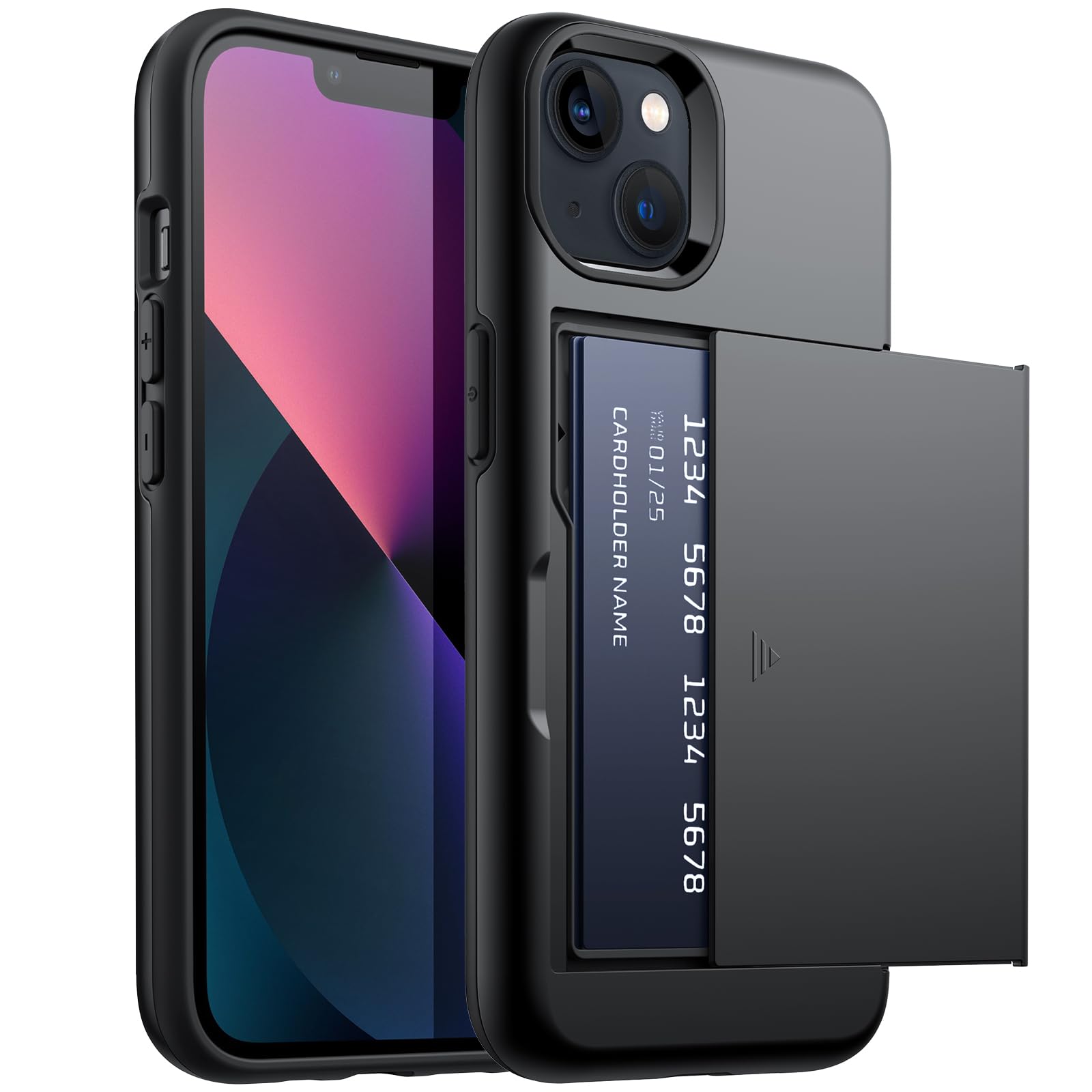 Amazon.com: JETech Wallet Case for iPhone 13 6.1-Inch with Card