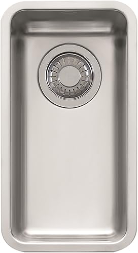 Franke KBX11028 Kubus - Fregadero de cocina de acero inoxidable de calibre 18 x 16 1516 pulgadas x 9 116 pulgadas
