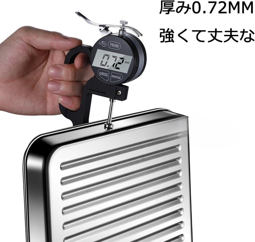 グリルトレー、魚焼きグリル、316 ステンレス鋼 グリルプレート、底面波型、焼肉プレート、オーブン トースター、魚焼き器、耐熱、万能