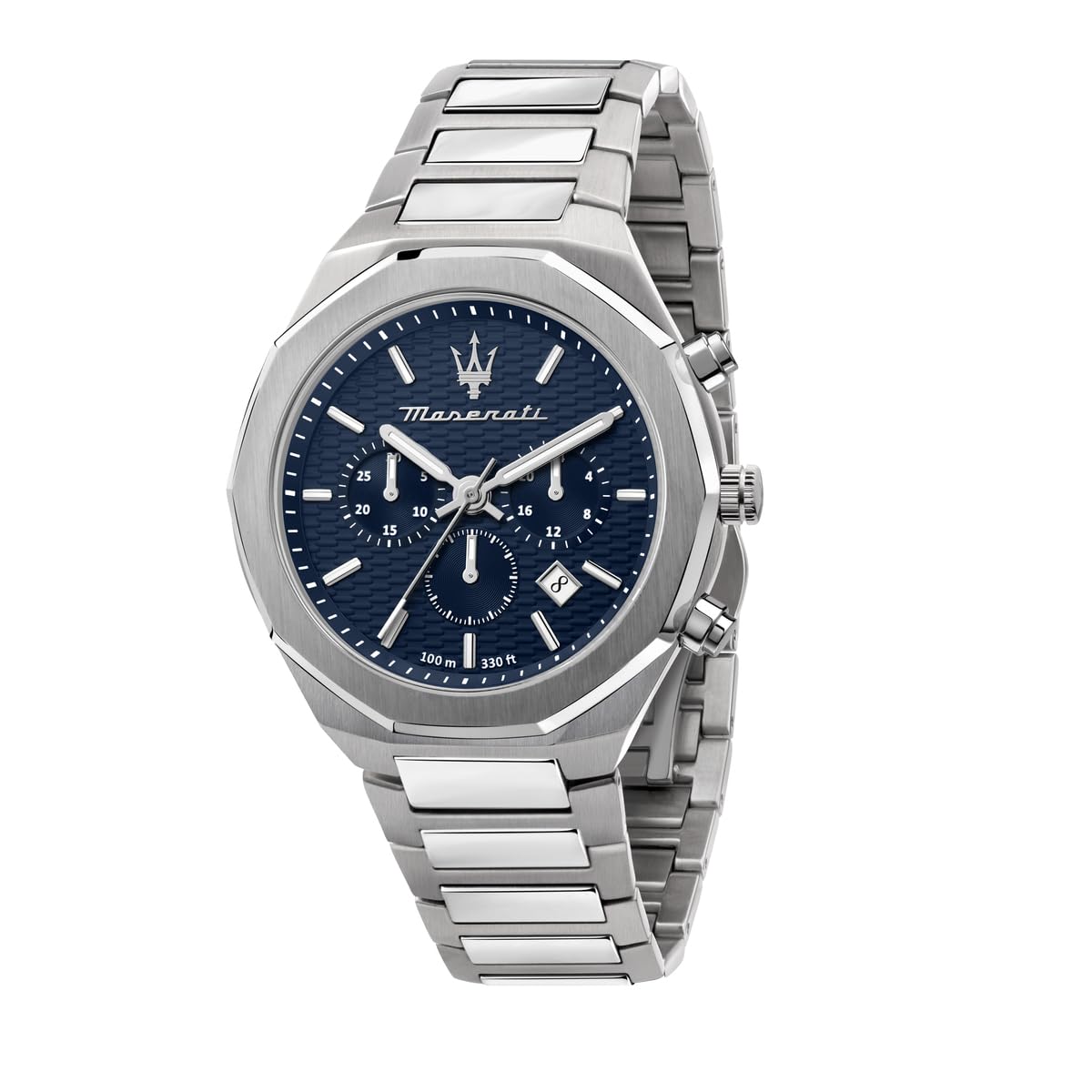 Maserati Stainless Steel Stile Chronograph|Date Analog Dial Color Blue Men Watch - R8873642006, Silver Band (B09BBJTZ1G) Amazon Price History, Amazon Price Tracker