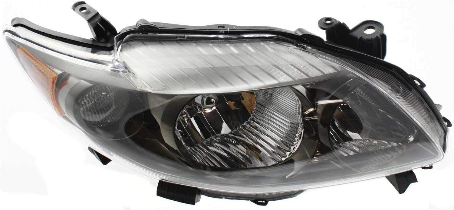 Garage-Pro Headlight for TOYOTA COROLLA 09-10 RH Assembly Halogen Black Interior S/XRS Models North America Built