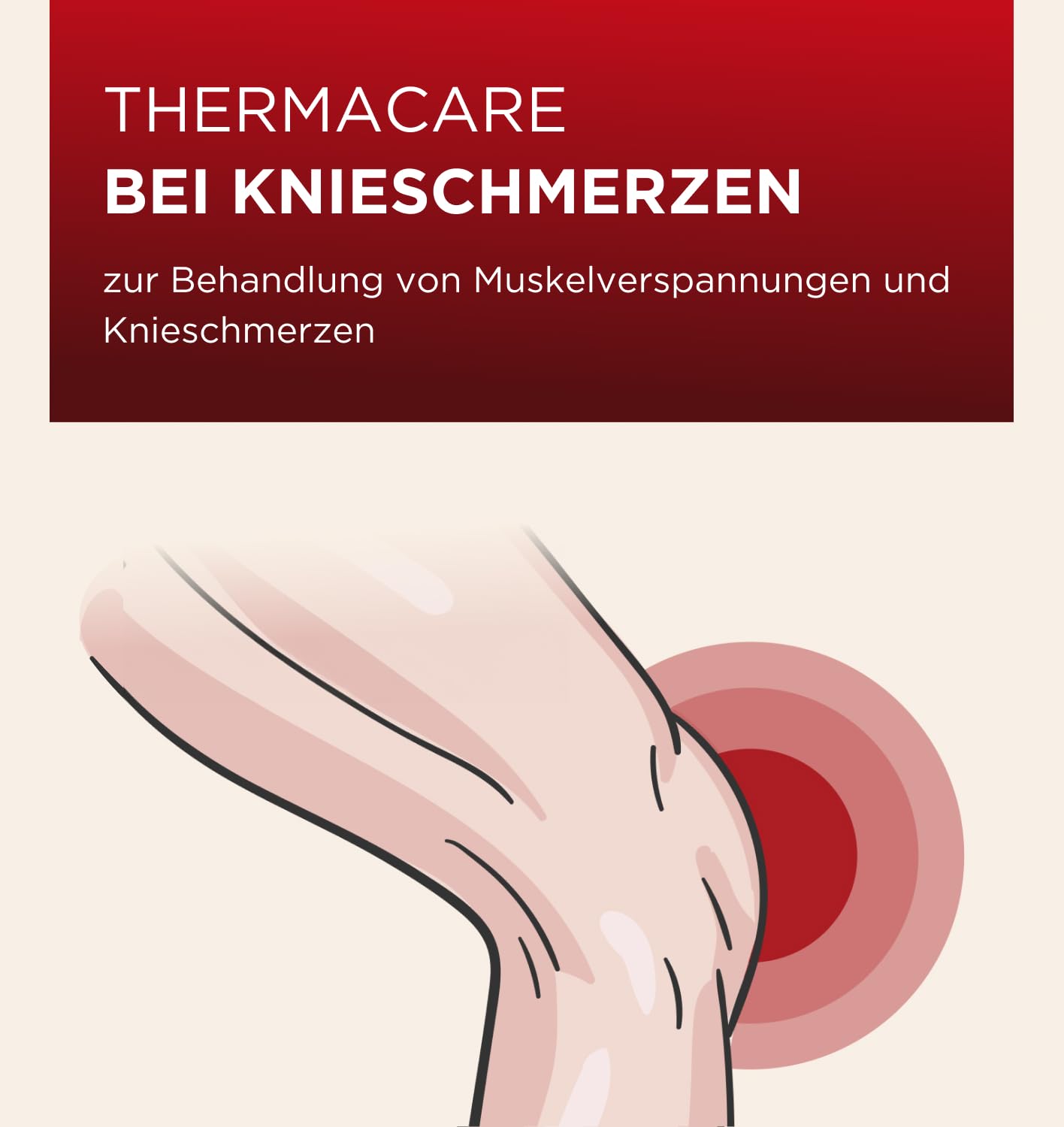 ThermaCare bei Knieschmerzen, 2 Stück, ThermaCare Knie-Pflaster gegen Osteoarthrose & Verspannungen, Originalware von Angelini Pharma Deutschland