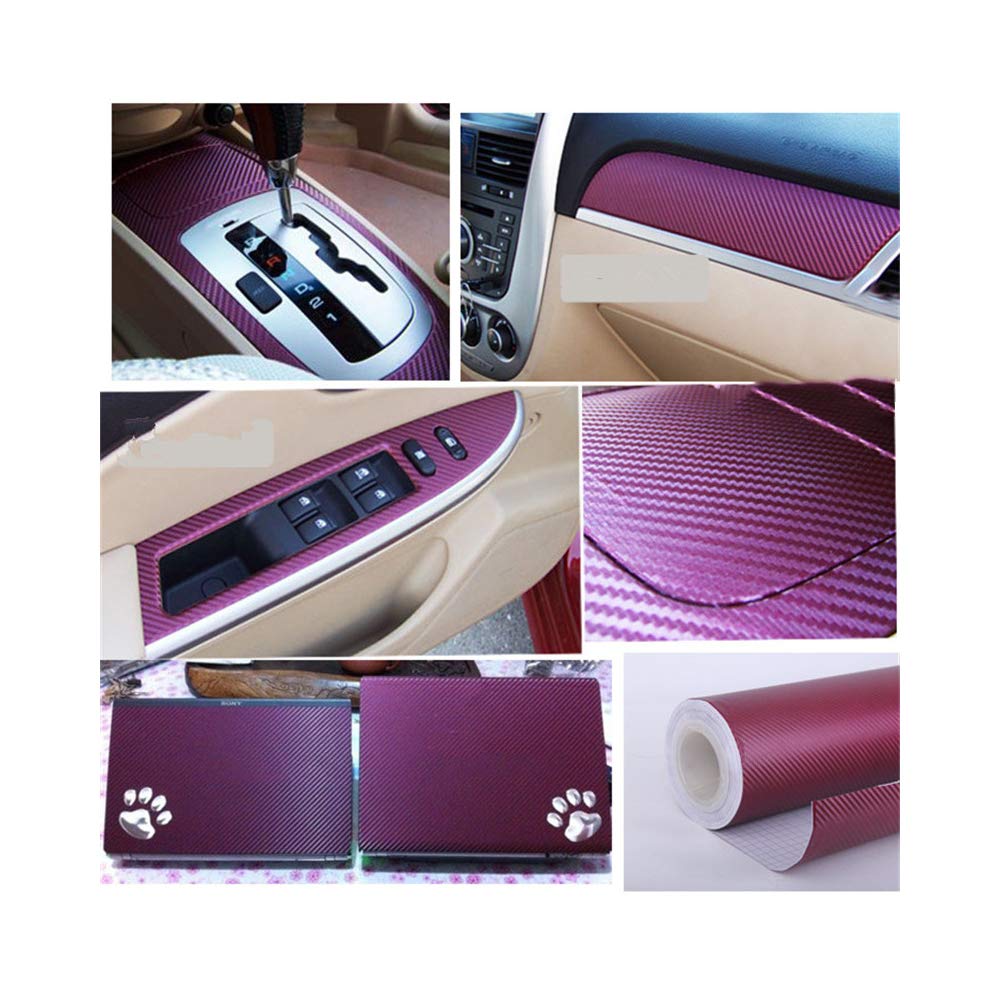 Pellicola Adesiva 3D Effetto Fibra Di Carbonio DIYAH, Rotolo 3x1,2 Metri, Twill Nero, UV Resistente