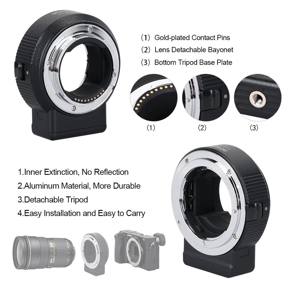 Commlite cm-ENF-E1 PRO Elektronik AF Objektif Adaptörü, F-Mount