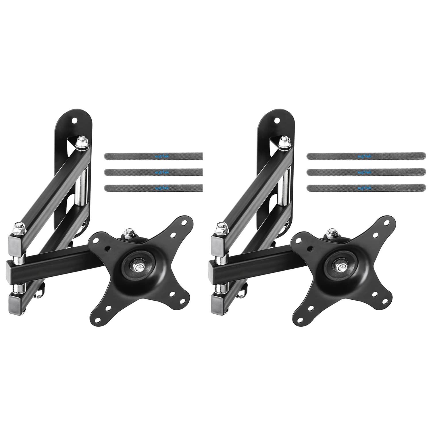 Suptek TV Wall Mount Swivel Tilt Rotation Full Motion Adjustable Articulating for Most 15-32 inch LED, LCD Monitor Wall Mount VESA 75,100, 2 Packs (MA2720-2)
